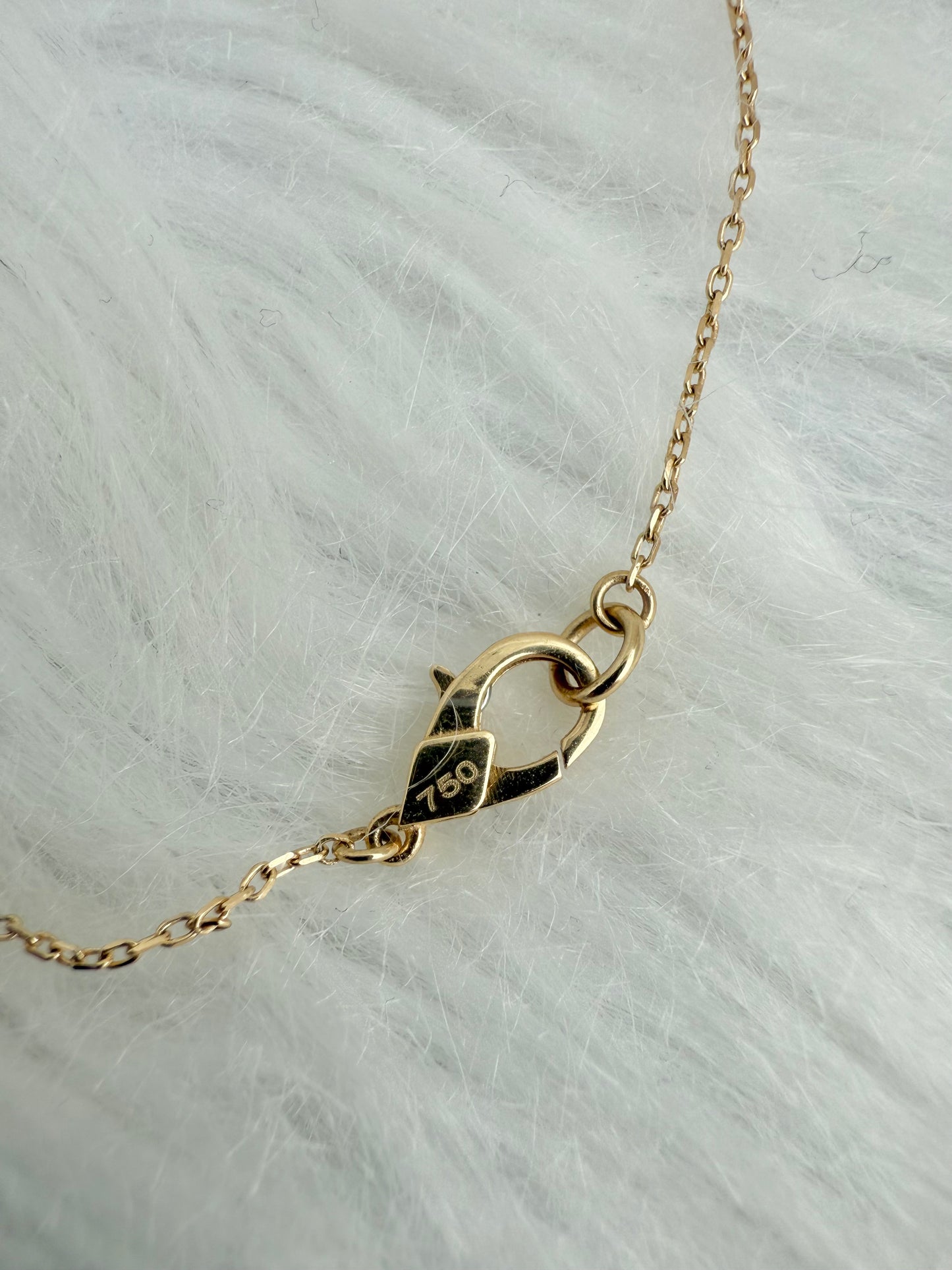 Paperclip Pendant 18k Necklace
